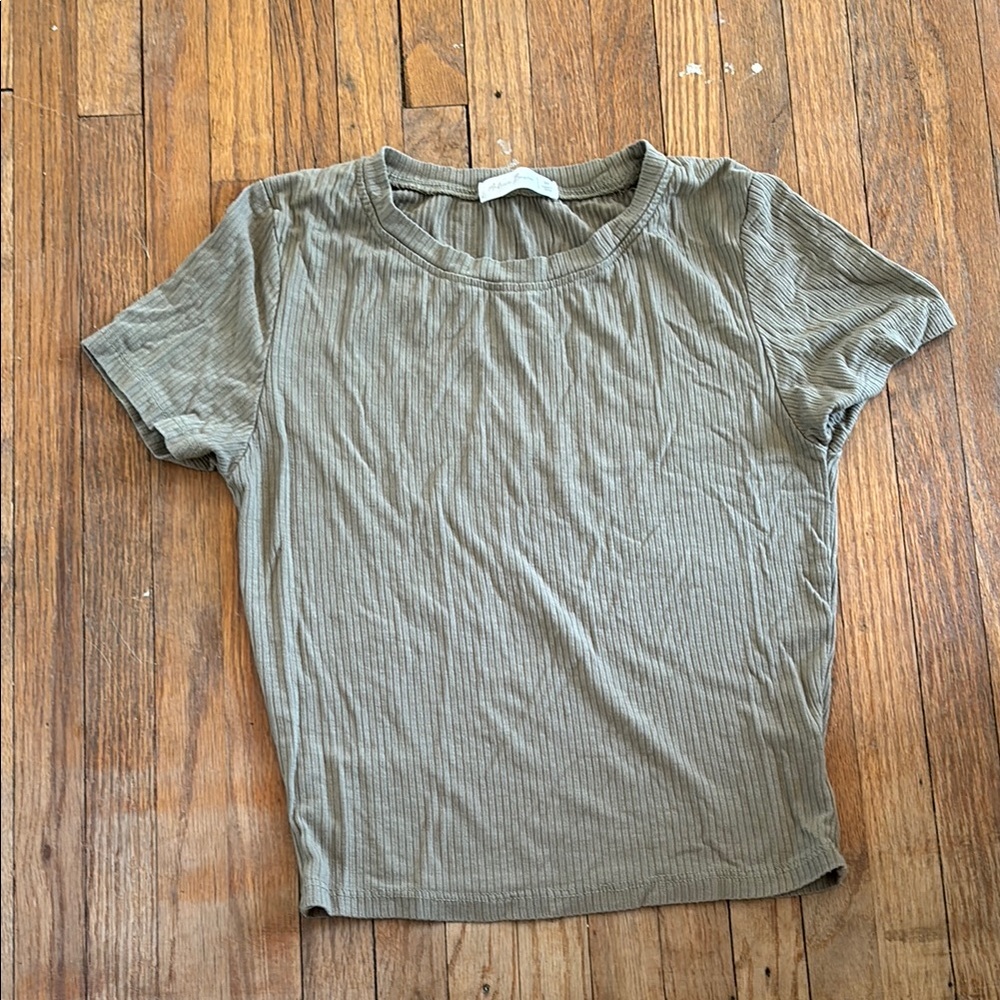 Active Basic Green Fitted Short Sleeve T-Shirt